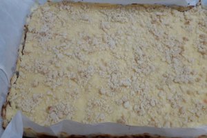 Desert prajitura cu mere si crema de branza cu aroma de vanilie