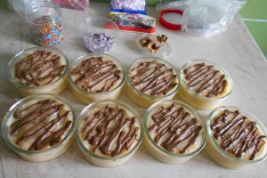 Desert crema de vanilie cu stafide, la pahar