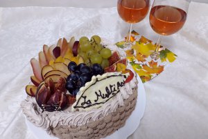 Desert tort cos de toamna cu fructe