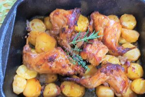 Coniglio al forno -iepure la cuptor