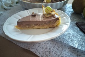 Desert tarta cu pere si ciocolata