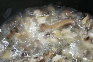 Ciulama de ciuperci pleurotus