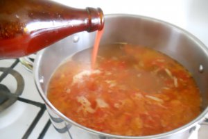Ciorba taraneasca, cu carne de porc