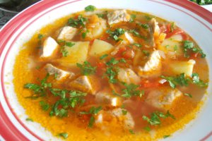 Ciorba taraneasca, cu carne de porc