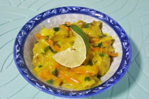 Pulpe de pui cu lapte de cocos