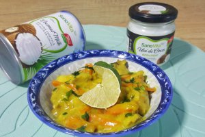 Pulpe de pui cu lapte de cocos