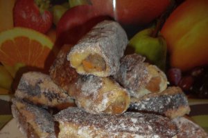 Desert mini-clatite cu banane si kaki