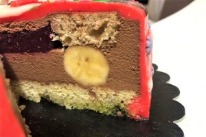 Desert tort Omul de Zapada, entremet cu ciocolata
