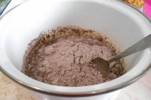 Desert ciocolata de casa, cu stafide aurii si aroma de alune de padure