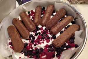 Desert Tiramisu cu fructe de padure