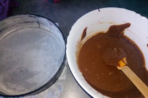 Desert tort cu mousse de portocale si spuma de ciocolata