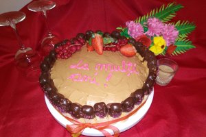 Desert tort cu mousse de portocale si spuma de ciocolata
