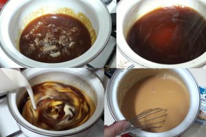 Desert tort cu glazura oglinda de caramel
