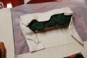Somon cu spanac in crusta de foietaj