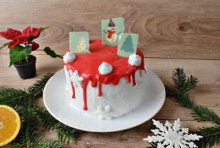 Desert tort cu crema de portocale si mousse de ciocolata