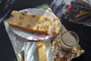 Desert prajitura cu pere cu banane