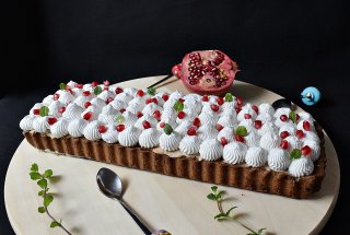 Desert tarta cu crema de portocale si dulceata, fara zahar