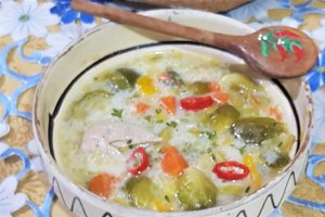 Ciorba de cocos cu varza de Bruxelles