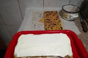Desert prajitura cu dovleac, crema de frisca si mascarpone