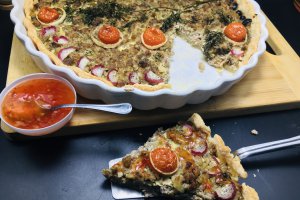 Tarta cu aluat fraged si carne tocata