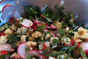 Salata Primavera cu pastrav afumat