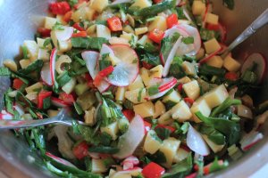Salata Primavera cu pastrav afumat