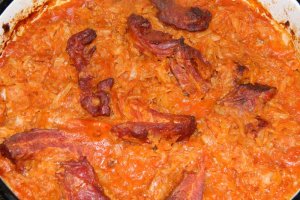 Varza calita cu afumatura la Multicooker-ul Crock-Pot Express