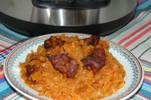 Varza calita cu afumatura la Multicooker-ul Crock-Pot Express