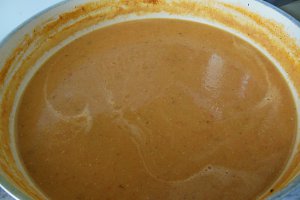 Supa crema de linte cu ardei copti