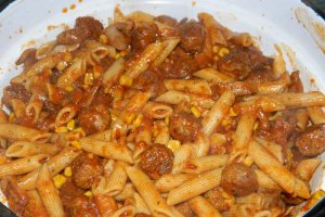 Penne Rigate cu chiftelute