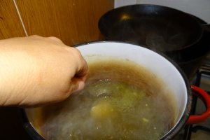 Supa de gascan cu galusti de gris