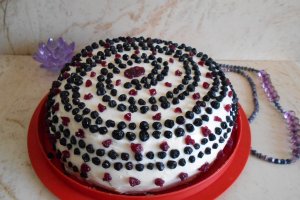 Tort cu crema de mascarpone si jeleu de afine - 3 ani de bucataras