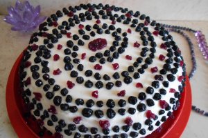 Tort cu crema de mascarpone si jeleu de afine - 3 ani de bucataras