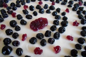 Tort cu crema de mascarpone si jeleu de afine - 3 ani de bucataras