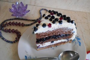 Tort cu crema de mascarpone si jeleu de afine - 3 ani de bucataras
