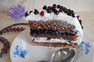 Tort cu crema de mascarpone si jeleu de afine - 3 ani de bucataras