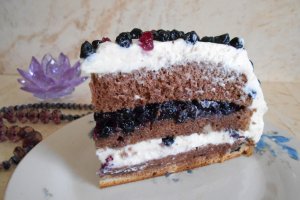 Tort cu crema de mascarpone si jeleu de afine - 3 ani de bucataras