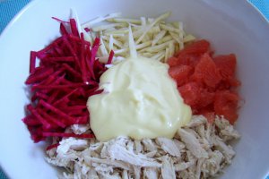 Salata din piept de pui cu grapefruit
