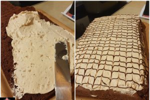 Desert prajitura cu alune si caramel