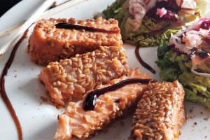Tataki de pastrav somonat