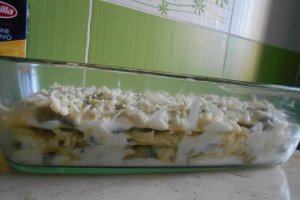 Lasagna cu ciuperci si sos bechamel