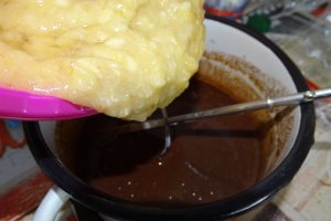 Desert mini tortulet cu ciocolata si banane