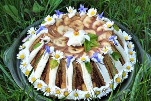 Desert mini tortulet cu ciocolata si banane
