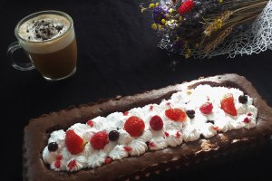 Dsert pandispan cu dulceata