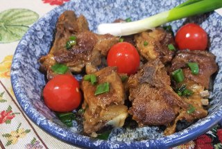 Costite de miel cu leurda si ceapa verde