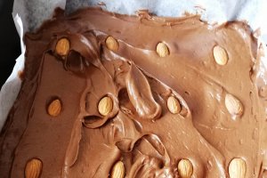 Desert brownie cheesecake
