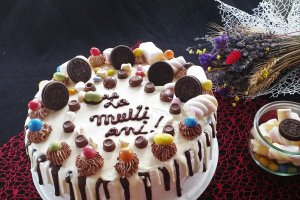 Desert tort cu crema de banane si oreo