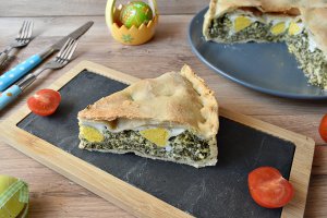 Placinta de Paste cu spanac, branza si oua