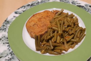 Cotlet de porc cu fasole verde