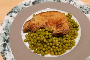 Cotlet de porc cu mazare